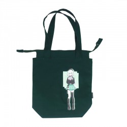Anime Girl, Dark Green Tote Bag
